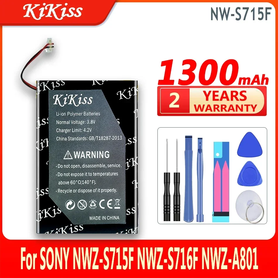 Batteria Kikiss Ad Alta Capacità Nws715F 1300Mah Per Sony Nwz-S715F Nwz-S716F Nwz-A801 Nw-A805 Nw-A806 Nwz-A810 Bateria