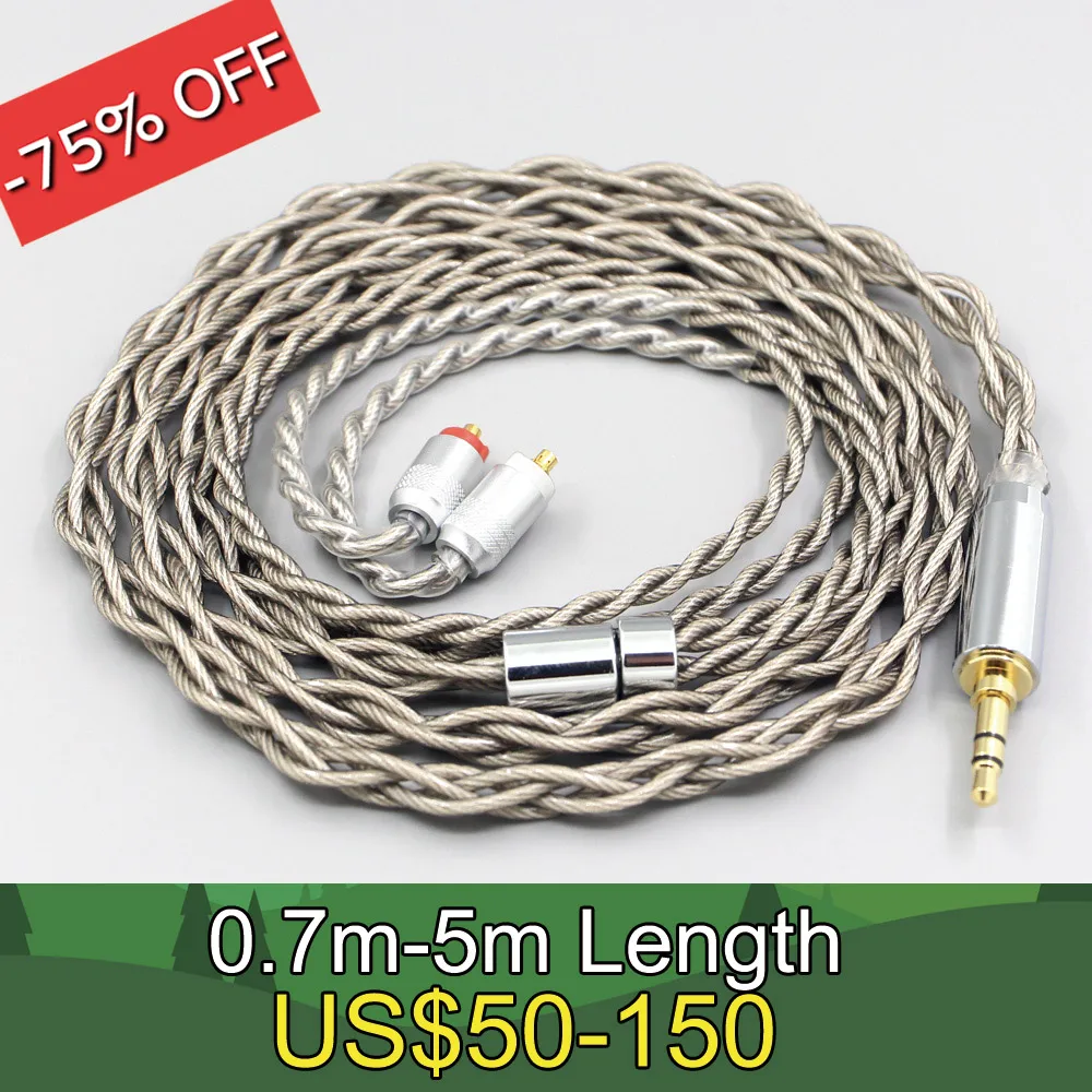 

99% Pure Silver + Graphene Silver Plated Shield Earphone Cable For Sony XBA-H2 XBA-H3 XBA-Z5 xba-A3 xba-A2 LN007931