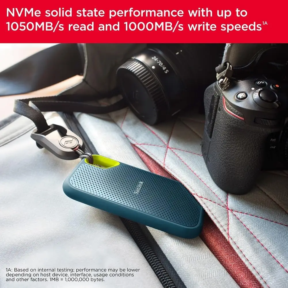 SanDisk Extreme Portable SSD E61, ִ 1050 MB/s  USB-C USB 3.2 Gen 2  ָ Ʈ ̺,   