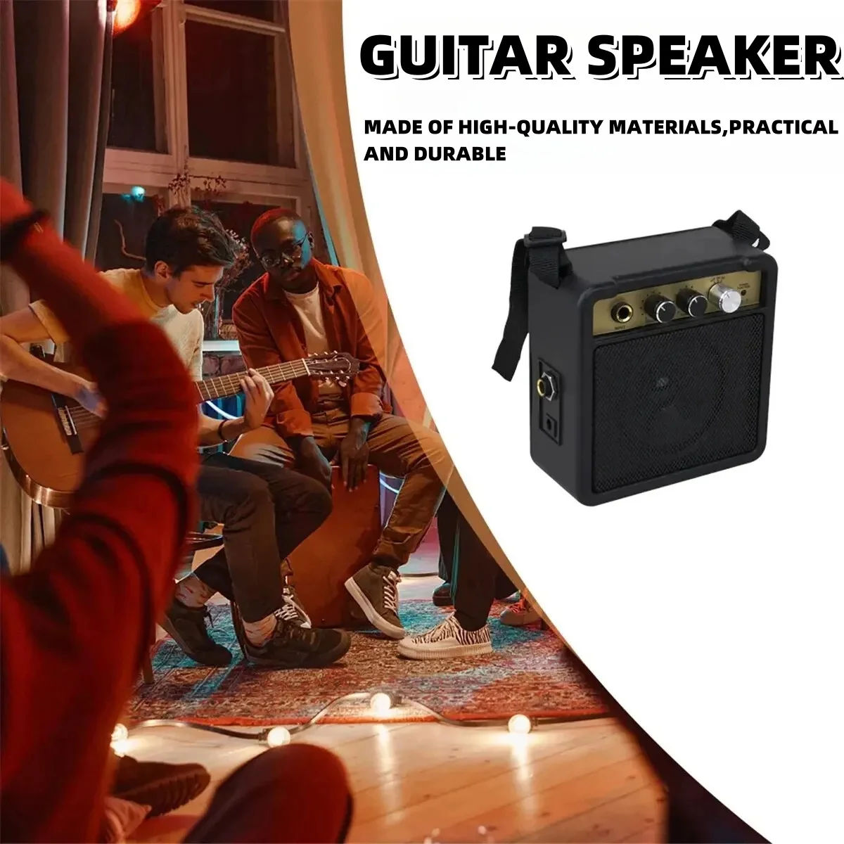 Mini Guitar Amplifier Amp Speaker 5W with 6.35mm Input 1/4 Inch Headphone Output For Acoustic Electric Guitar Accessories Part