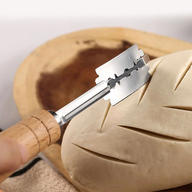 1 قطعة-مقبض خشبي قطاعة الخبز المنحنية الإبداعية ال...