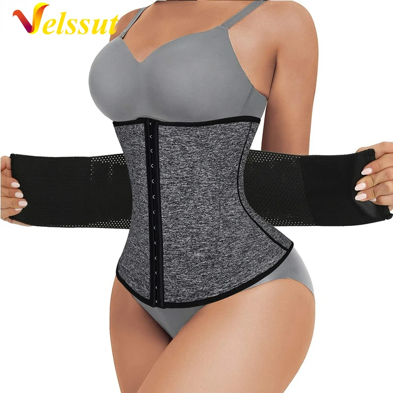 

Velssut Waist Trainer Slimming Belt Plus Size Shapers Sweat Corset Girdles Women Body Shaper Extra Firm Tummy Control Shapewear