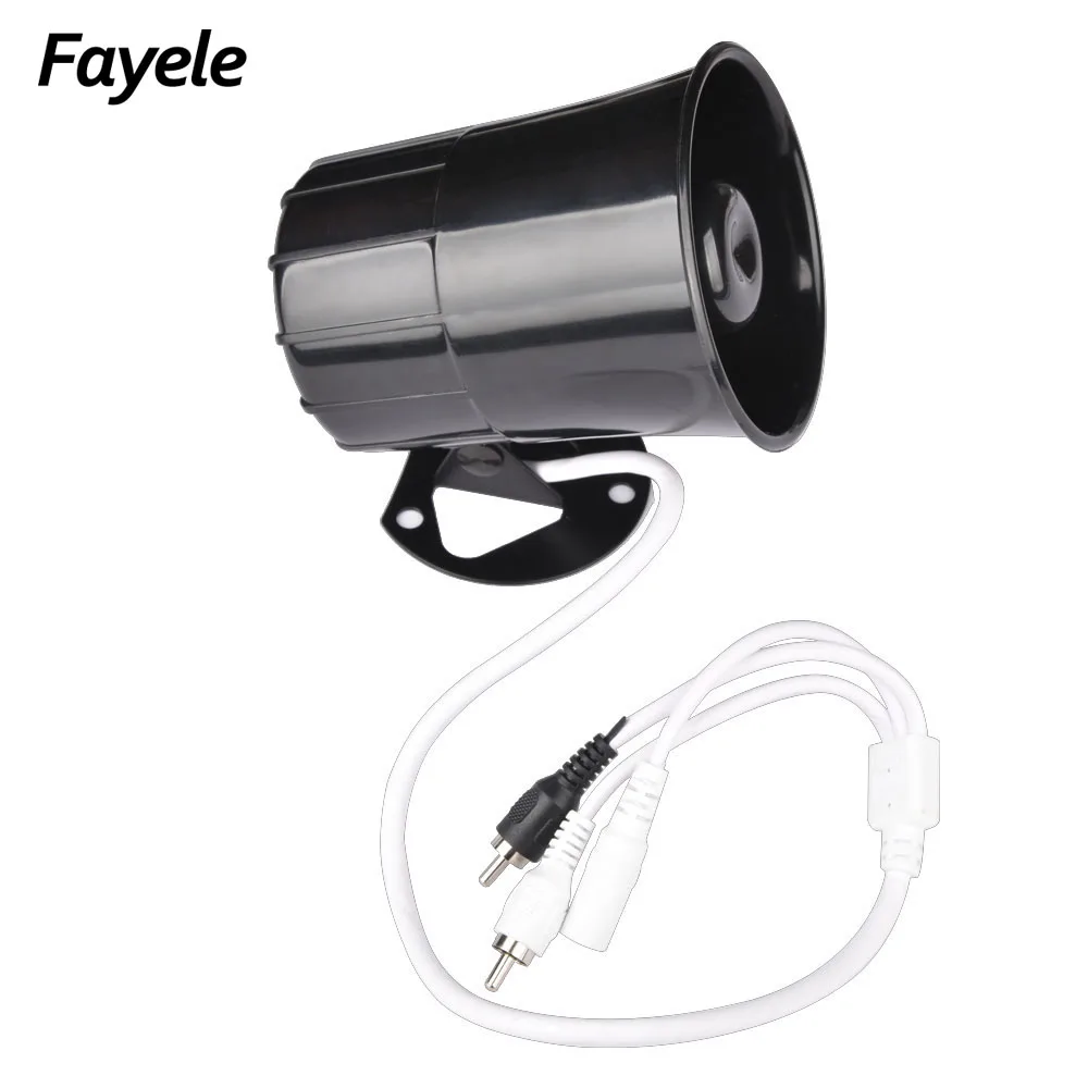 CCTV Audio Monitoring 30W Speaker Horn Microphone Mic Pickup for Hikvision Camera DVR RCA Audio DC12V Security Surveillanc microphone sound monitor