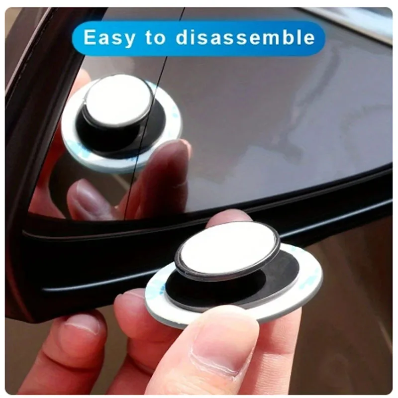 Car Rearview Mirror Small round Mirror No Frame HD Auxiliary Wide-angle Convex 360&deg; Adjustable Reverse