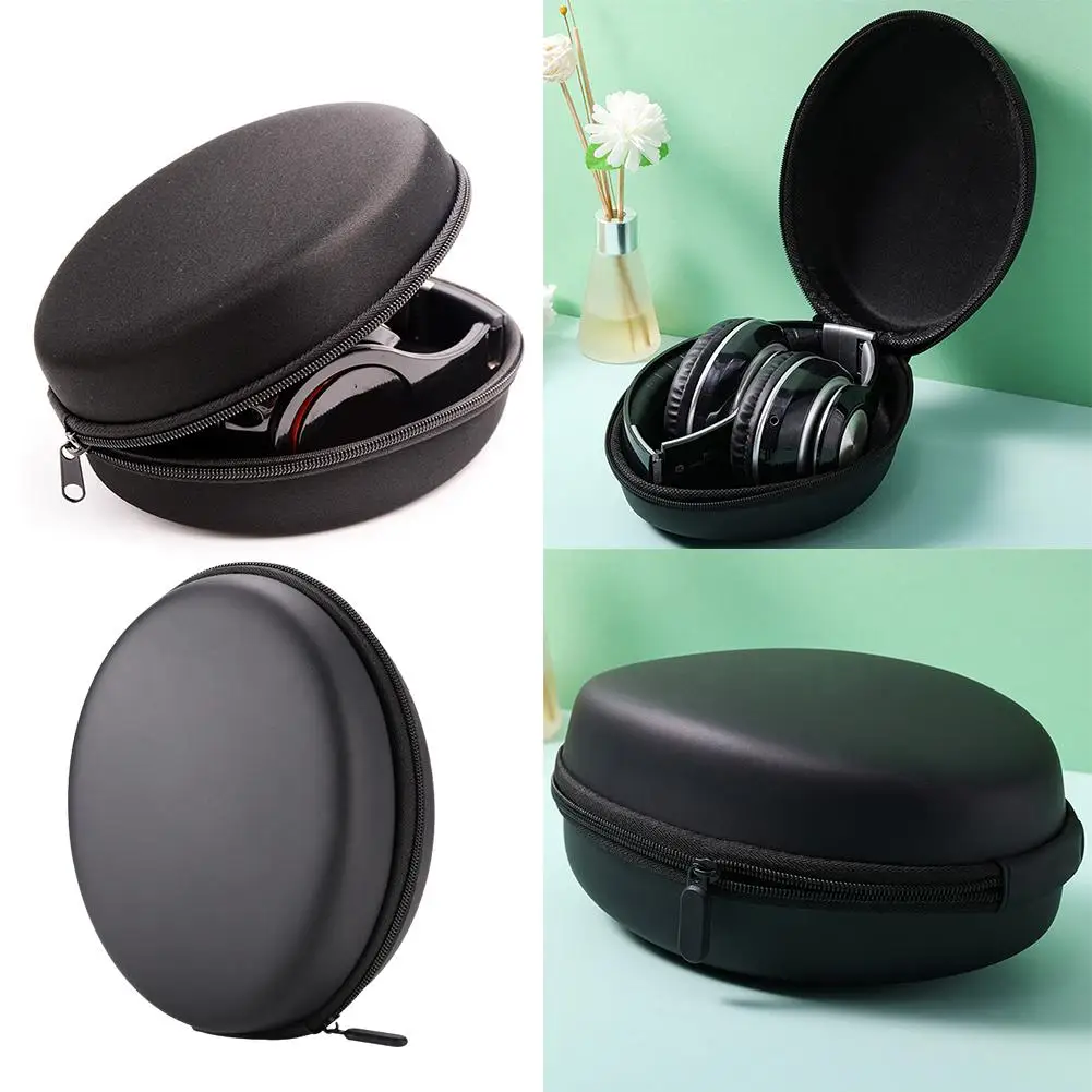 Durable Black Shockproof Headphone Carrying Case