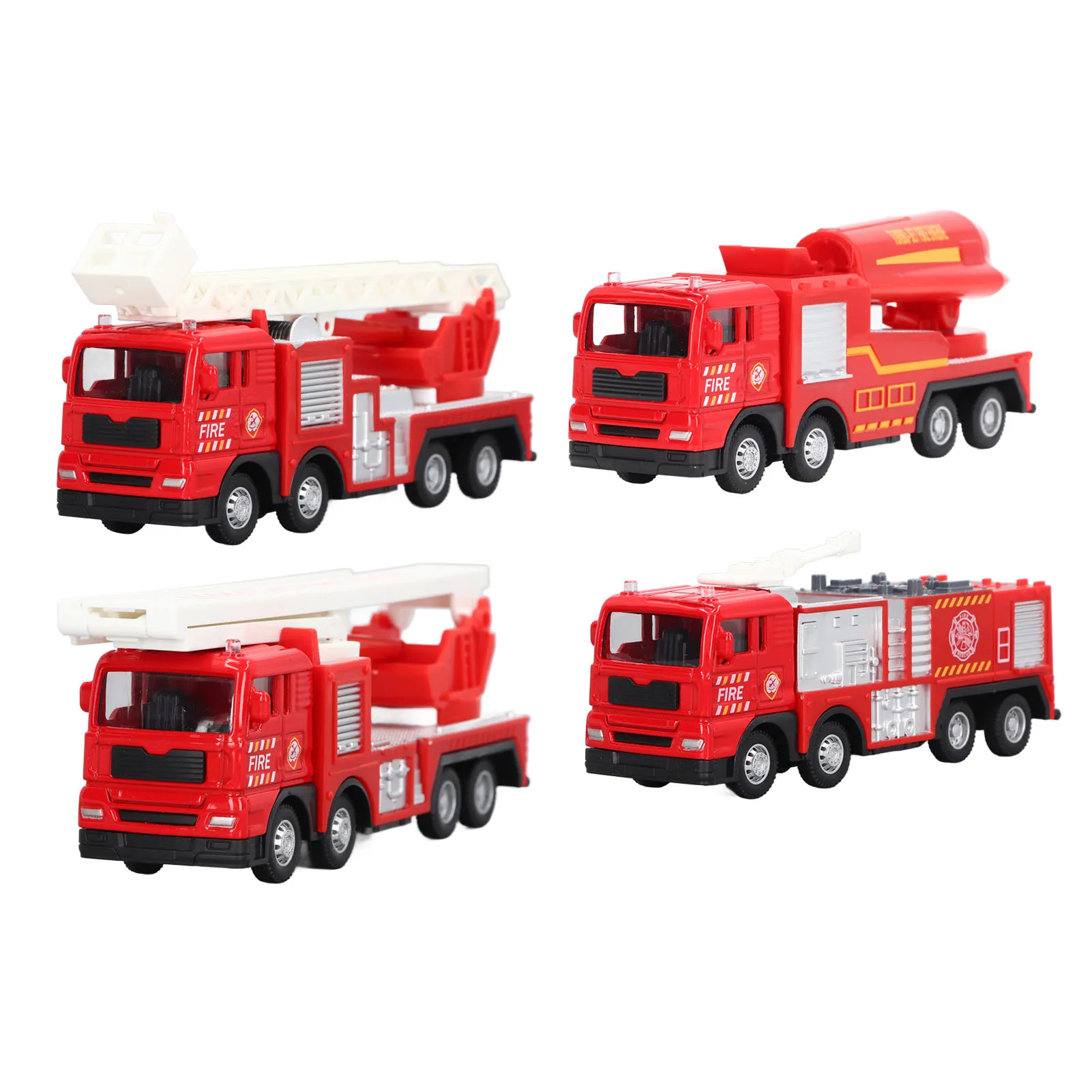 1:55 Scale Fire Truck Toy Alloy Simulated Fire Engine Vehicle Model Kids Early Educational Toy Gift For Children