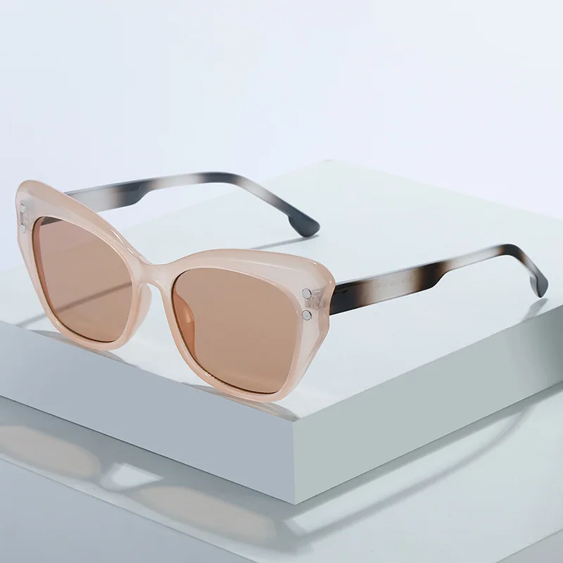 Occhiali Da Sole Cat Eye Donna Con Montatura Ovale E Dettagli Rivettati – Moda Unisex Con Lenti UV400