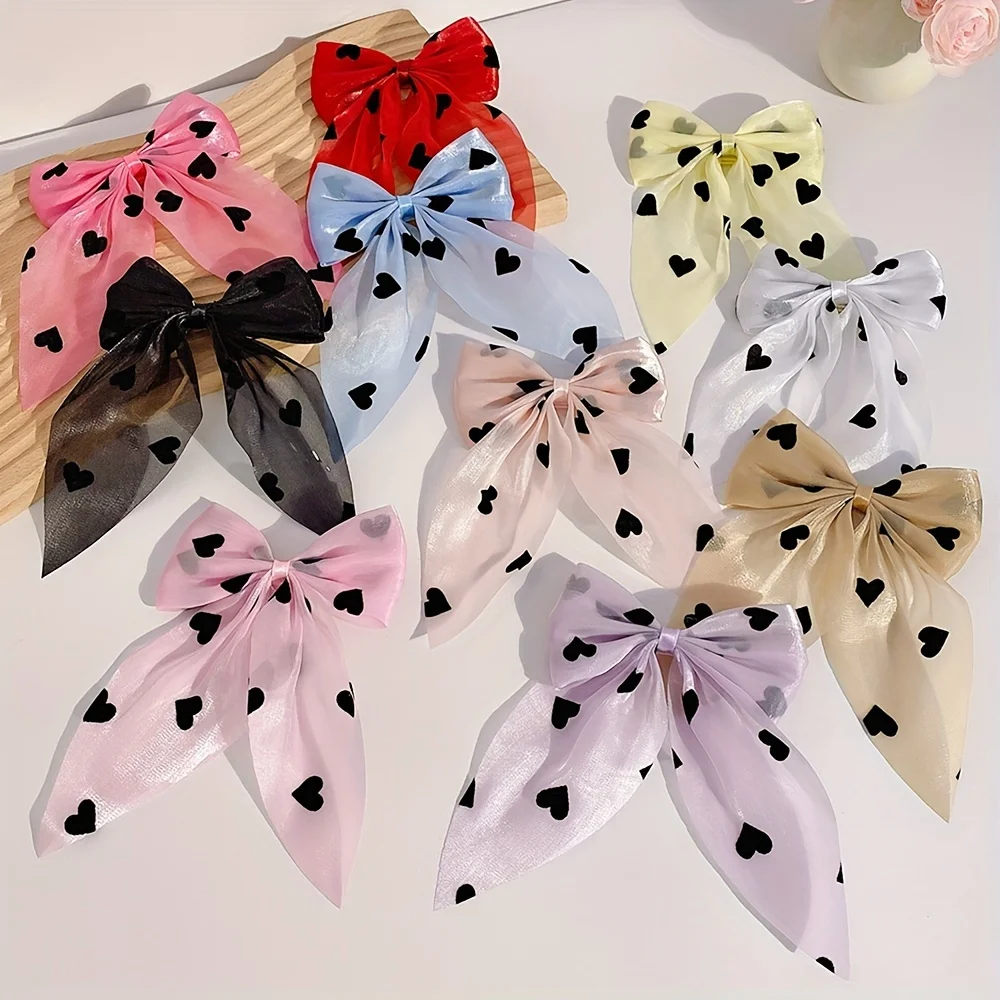 Hair Clips Hair Accessories 10pcs Cute Love Spotted Hair Clip Does Not Hurt Hair