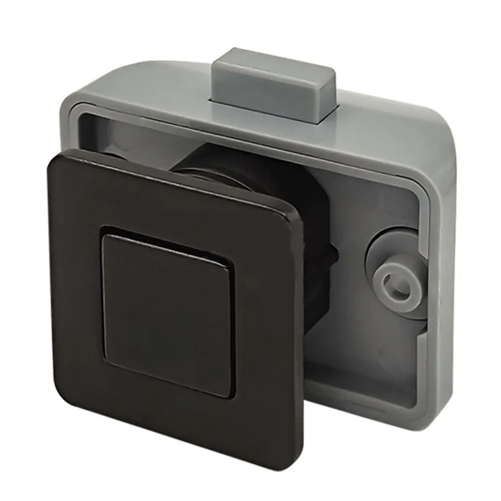 

Hanging Cabinet Lock For Furniture Hardware Parts Lock Button Lock ABS Black Corrosion Resistance Rust Prevention