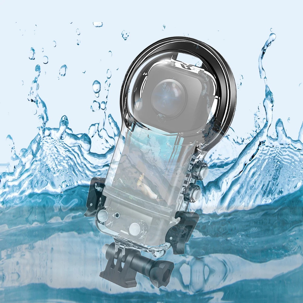 Unsichtbare Tauchhülle für Insta360 X5 Panoramakamera, 60 m wasserdichtes Tauchgehäuse, Unterwasserfotografie, Schutzhülle