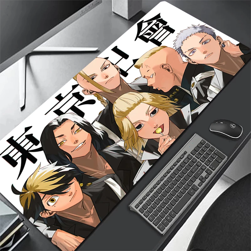 

Mousepad Large Anime Mouse Pad Laptop Tokyo Revengers Keyboard Mousemats Notebook Office Carpets Rubber 900x400mm Mousepads XXL