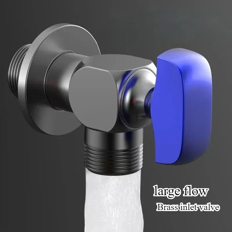 วาล์วน้ําเข้าห้องน้ํา ทองเหลืองไหลสูง เครื่องทําน้ําอุ่น สวิตช์เครื่องซักผ้า 1