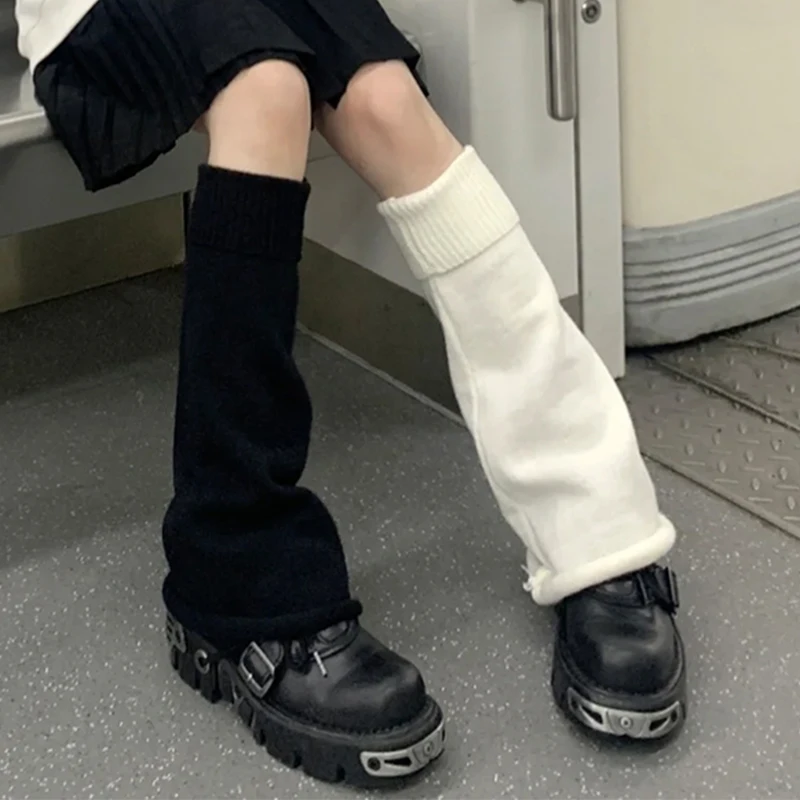 

Lolita Flared Leg Warmers Women's Long Socks Knitted Warm Foot Cover Arm Warmer Ladies Autumn Winter Crochet Socks Boot Cuffs