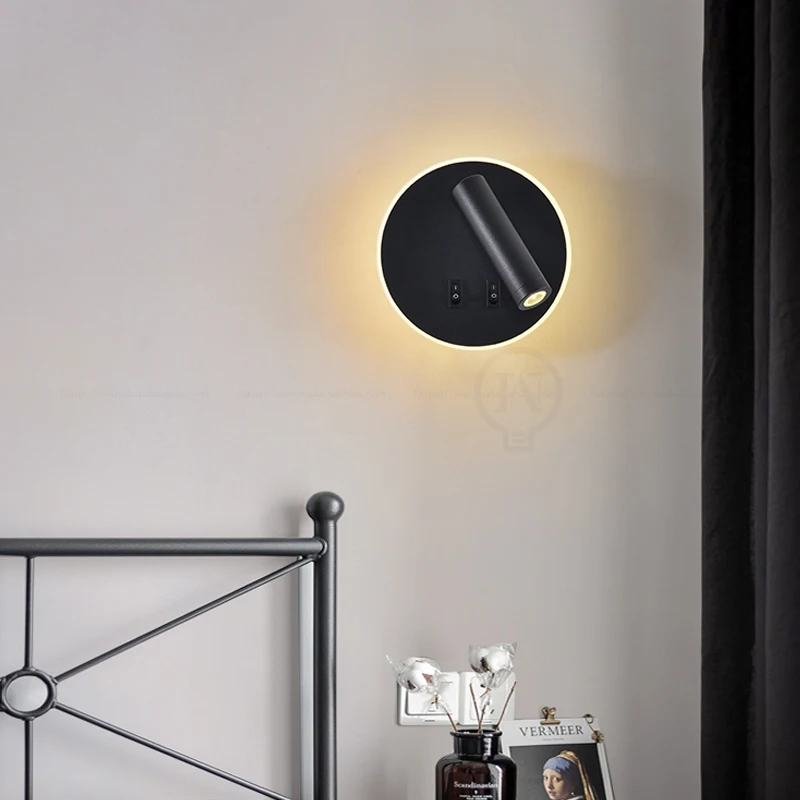 13W Wall Light Backlight 350 degree rotation adjustable Wall Lamp Hotel Bedroom Bedside Study Reading Sconce Lamp With switch led light led wall lamp wall light led reading light