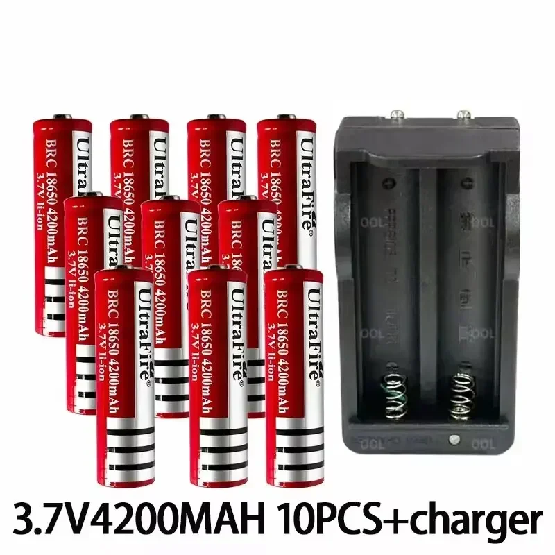 New 18650 Battery 4200mAh 3.7V 18650 Lithium-ion Battery Remote Screwdriver Rechargeable Battery+charger - Image 6