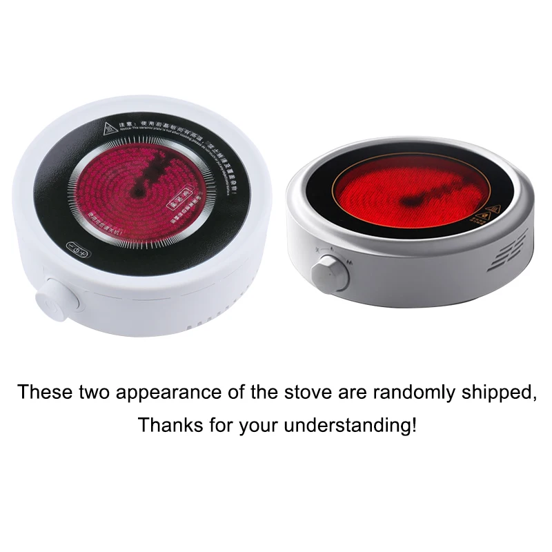 Electric Stove 110V/220V Electric Ceramic Heater Milk Warmer Tea Boiler Hotpot Hob Stove Induction Cooker Firepower Adjustable Heating Plate EU