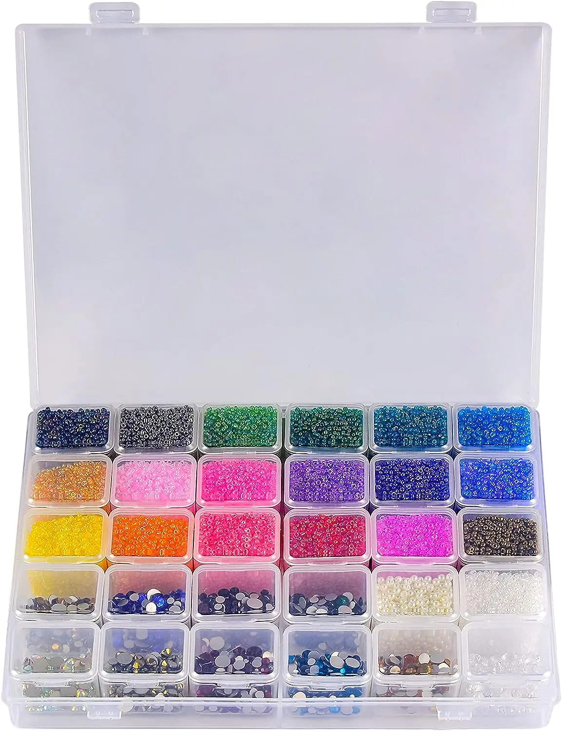 Storage Box Diamond Painting Storage Box 30 Grid Diamond Painting Diamond Box, DIY Art Accessories, Tool Container Accessories, Nail String Jewelry storage box