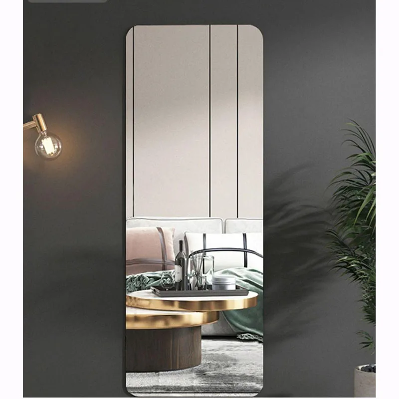 กระจกอะคริลิกนิ่มสำหรับวางเมคอัพกระจกอเนกประสงค์สำหรับตกแต่ง dinding kamar tidur ห้องน้ำ 1