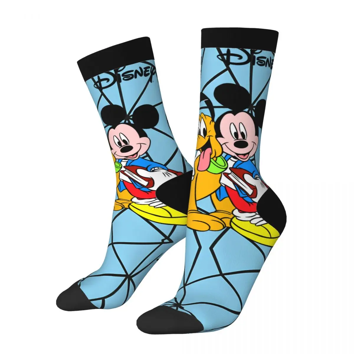 Calcetines divertidos y alegres para hombre, estilo vintage Harajuku, Mickey Mouse, estilo callejero, novedosos, informales, con estampado de regalo