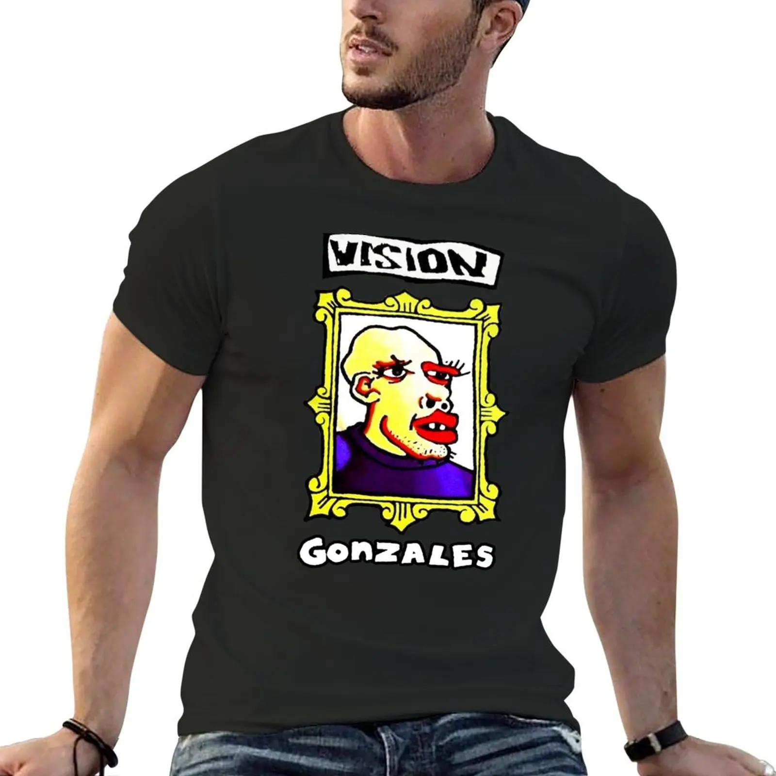 Vision Skateboards Mark Frales T-Shirt Abbigliamento Estetico Vintage Oversize Taglie Forti Magliette Da Uomo