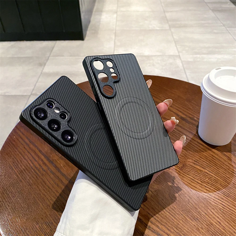 حافظة هاتف مغناطيسية من ألياف الكربون لهاتف سامسون...