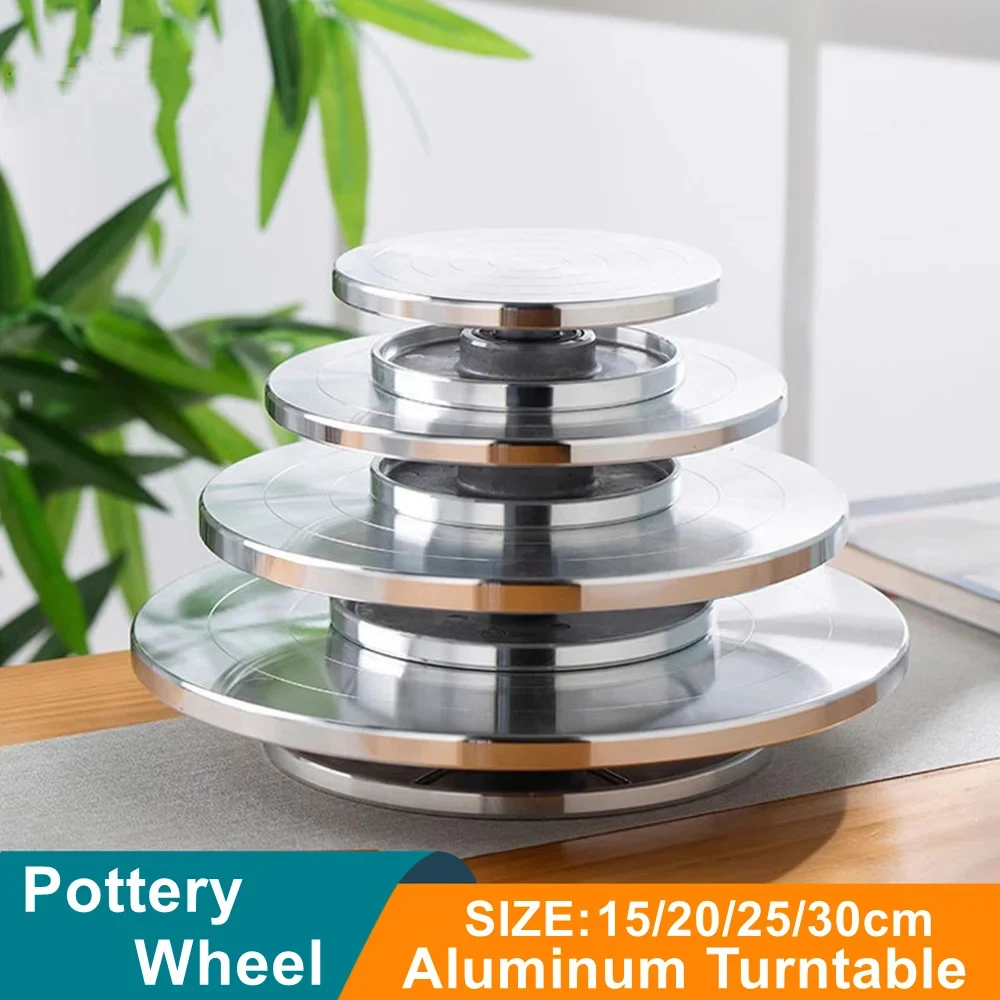 11/20/25/30CM Aluminum Pottery Wheel, DIY Clay Turntable, Double-Sided Cake Pottery Turntable Pottery Rotary Plate Pottery Wheel