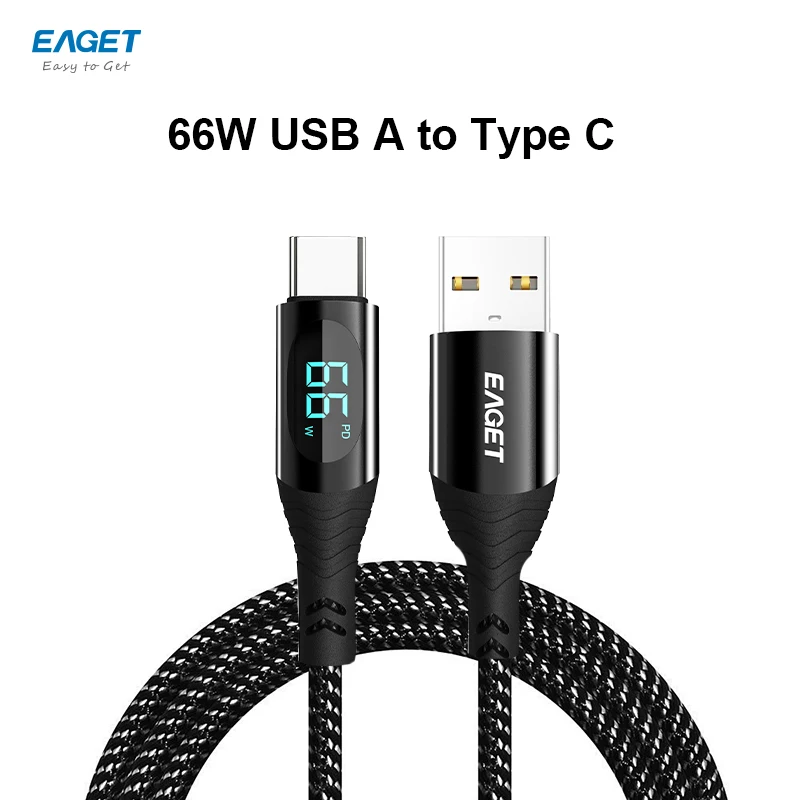 thumbnail image 1 of Eaget-Cable USB para iPhone 15 Pro PD, cargador rápido de 66W A tipo C, para Xiaomi, Samsung, MacBook, iPad, 1 of 5