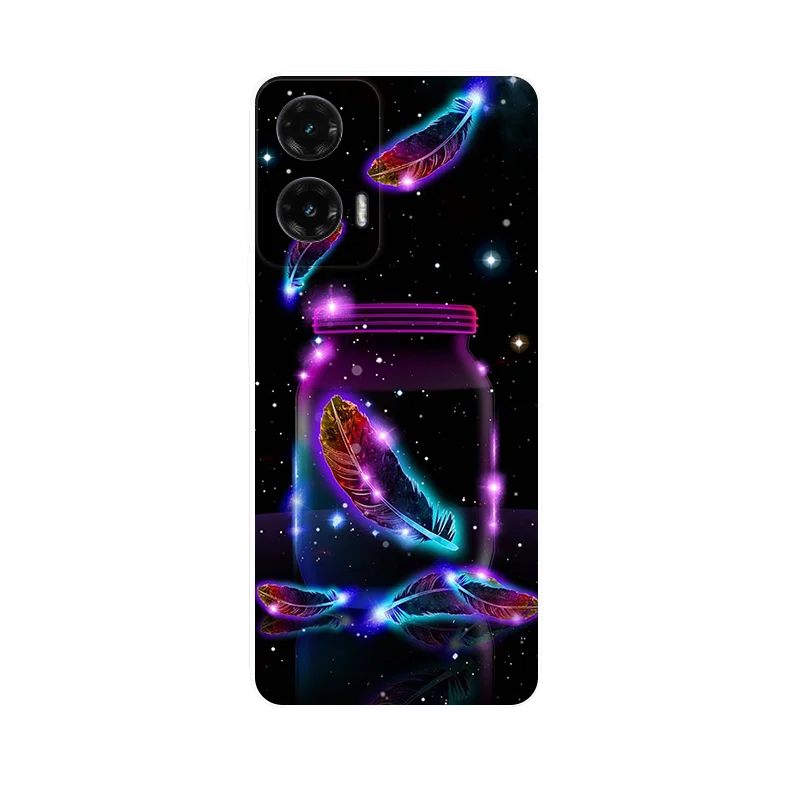 Cute Cartoon Silicone Back Cover with Soft TPU Bumper
