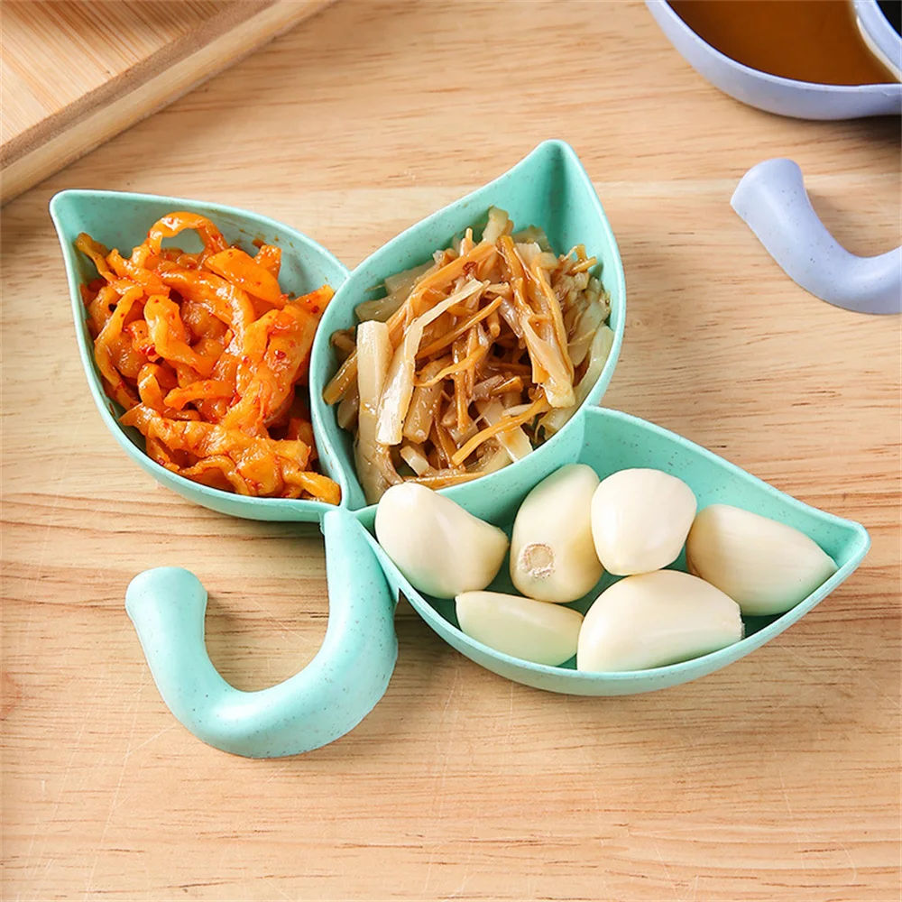 Plastic Dinner Plates Divided Dish In 3 Diet Reusable Round 3 Portion Compartments Microwave Food Safe PP Kitchen Dinnerware