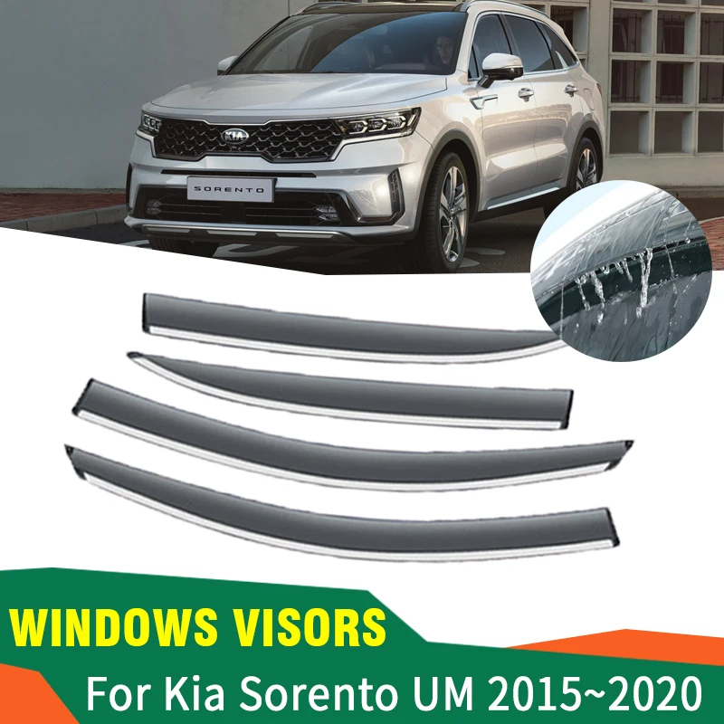 4PCSWindowVisorForKiaSorento2016KX4UM20152020Car