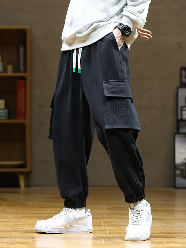 2023 New Autumn Cargo Pants Men Multi-Pockets HIP Hop Streetwear Cotton Casual Baggy Joggers Male Harem Trousers Large Size 8XL 5