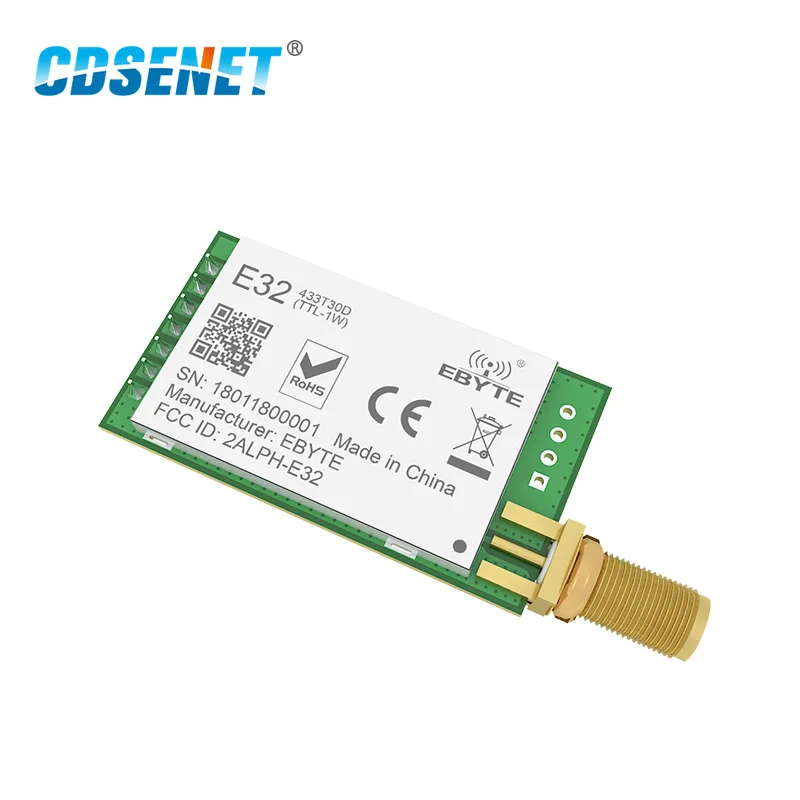 5PCS LoRa SX1278 433MHz Module Transmitter Receiver 8km E32-433T30D UART Long Range 433 MHz 1W Wireless Rf Transceiver CDSENET