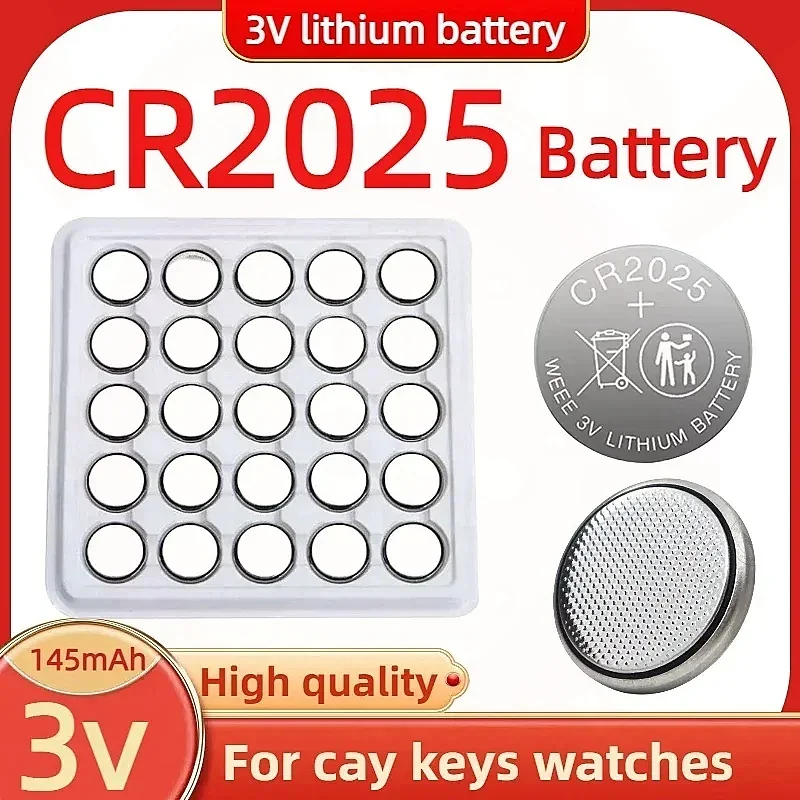

CR2025 3v Lithium Battery 25/50pcs cr 2025 For Watch Toys Remote Control Calculator High quality Button Cell Coin Batteries
