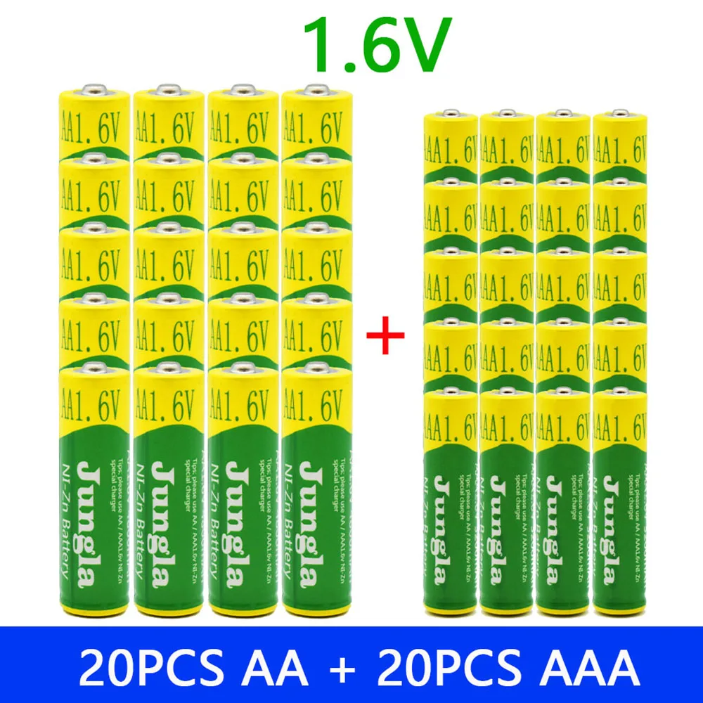 Ni-Zn 1.6V 4800mAh AA Rechargeable Battery AAA 3200mAh for Toys MP3 Solar Lamps RC MP4 Cameras | Электроника