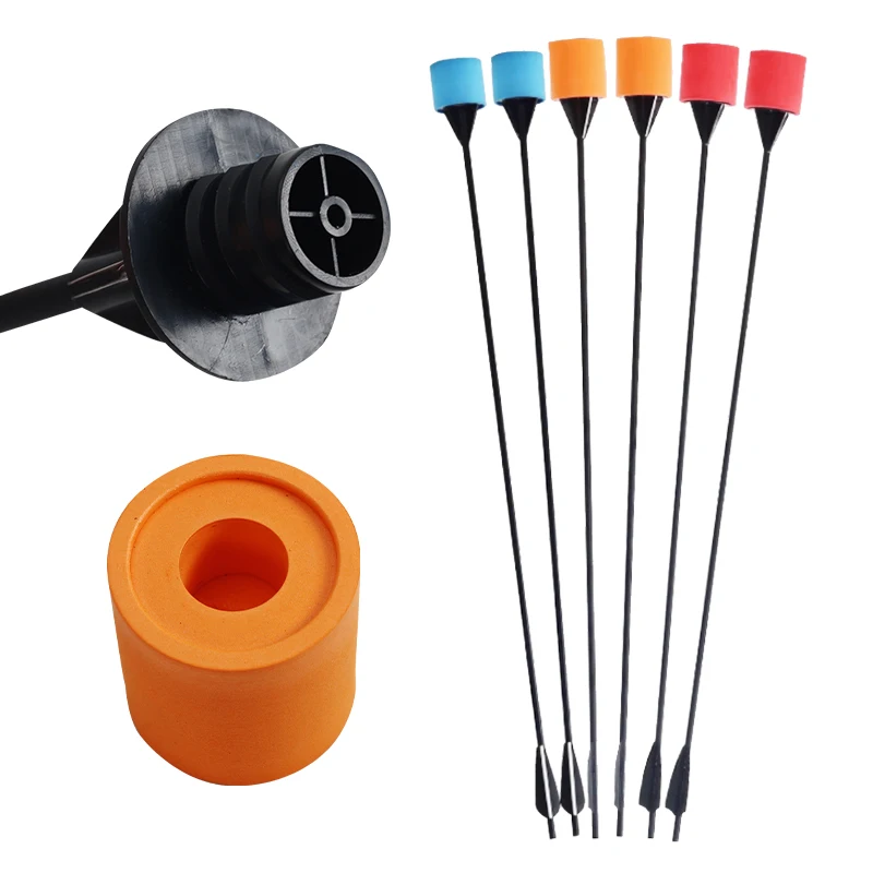 

6/10 PCS Archery Tag CS Shooting Offensive and Defensive Combat 8MM Sponge Arrow Tip Safety Mixed Carbon Arrows