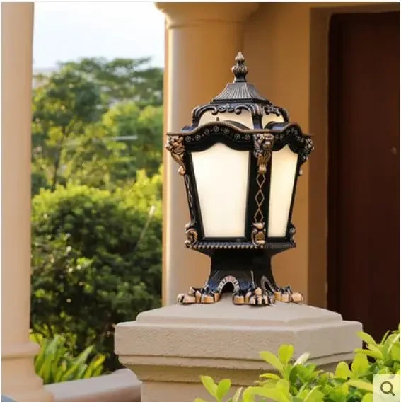 European column headlights outdoor fence door pillar lamp waterproof outdoor garden courtyard landscape light