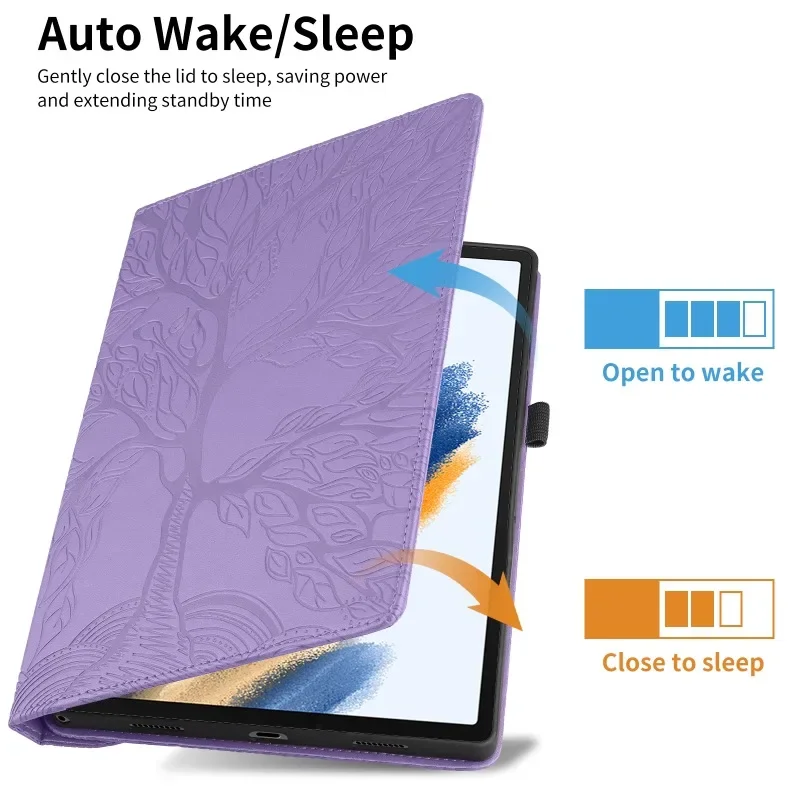 Árvore em Relevo Capa para Samsung Galaxy Tab Tablet Case Rotação 360 Samsung Galaxy Tab s9 fe 10.9 2023 - Imagem 3