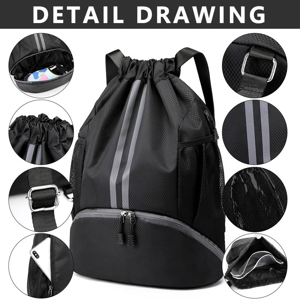 Waterproof Large Outdoor Unisex Drawstring Sports/Gym Bag