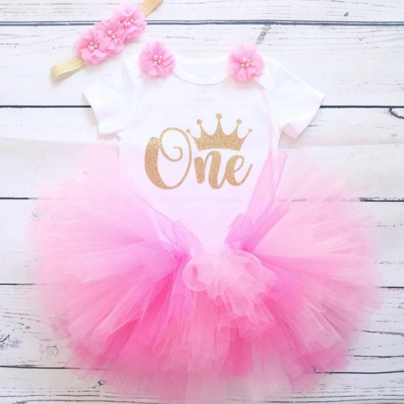 Toddler Kids Baby Girl Dress 1 Year Birthday Wear Christening Unicorn