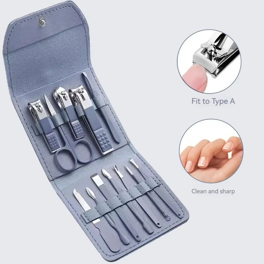 Folding Bag Nail Clipper Set 12 Piece Manicure Tools Set Stainless Steel Nail Clipper Pedicure nail clipper set nail clipper nail care kit nail clippers manicure pedicure kit manicure set manicure sets manicure nail clipper set nail clippers kit