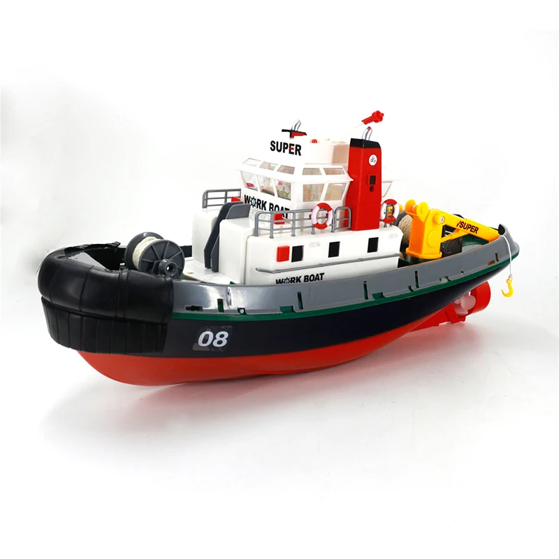 Hot Sale New 2.4g Rc Ship Rescue Simulation Fire Rescue Water Spray Remote Control Speedboat Model Boat For Kid Outdoor Toy Gift 4