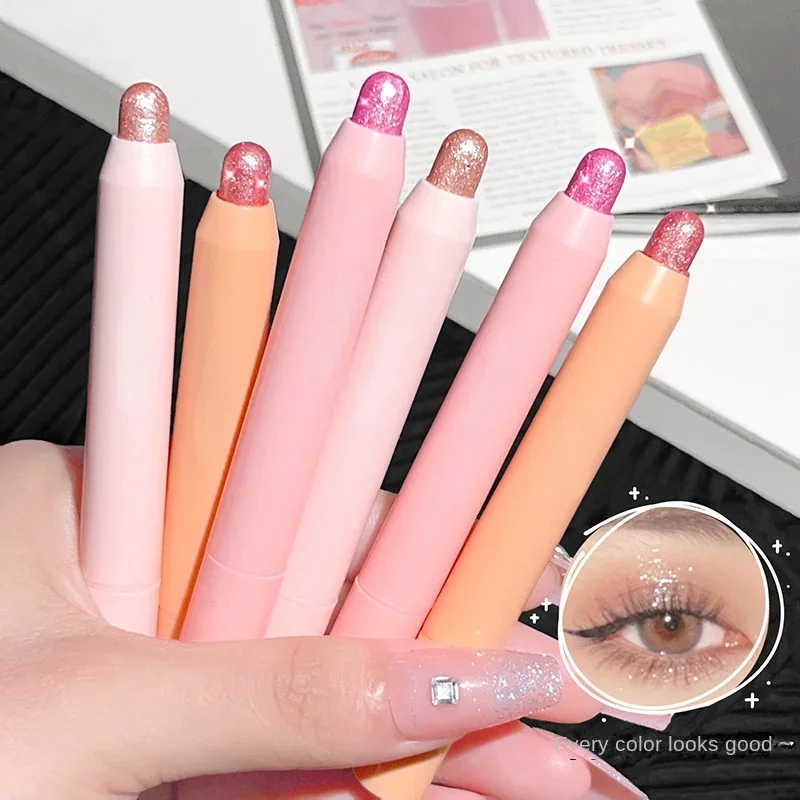 Eyeshadow Stick Eyeshadow Pen Eyeshadow Pencil Pearlescent Eyeshadow Stick Pencil Glitter Eyeshadow Waterproof Shimmer Silkworm Liner Pen High-gloss Cosmetics Beauty Makeup