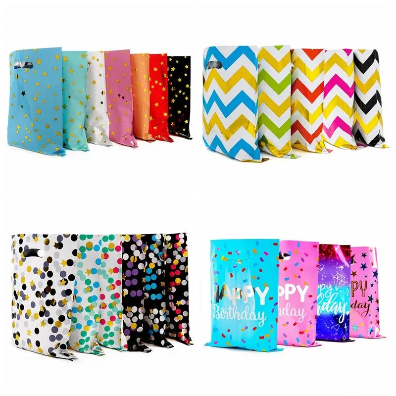 10/20/30Pcs Color Printed Gift Bags Wedding Birthday Party Favor Pouch Loot Bags Packing Bags for Kids Birthday Pouch