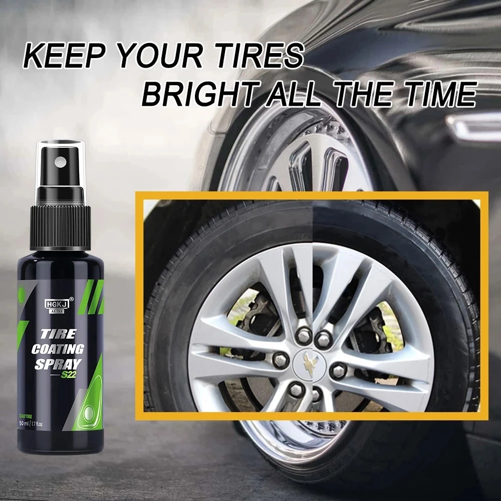 Black Car Tire Blackening Ceramic Coating Spray Liquid Refurbishing Agent Auto Washing Accessories Spraying Wax Clean