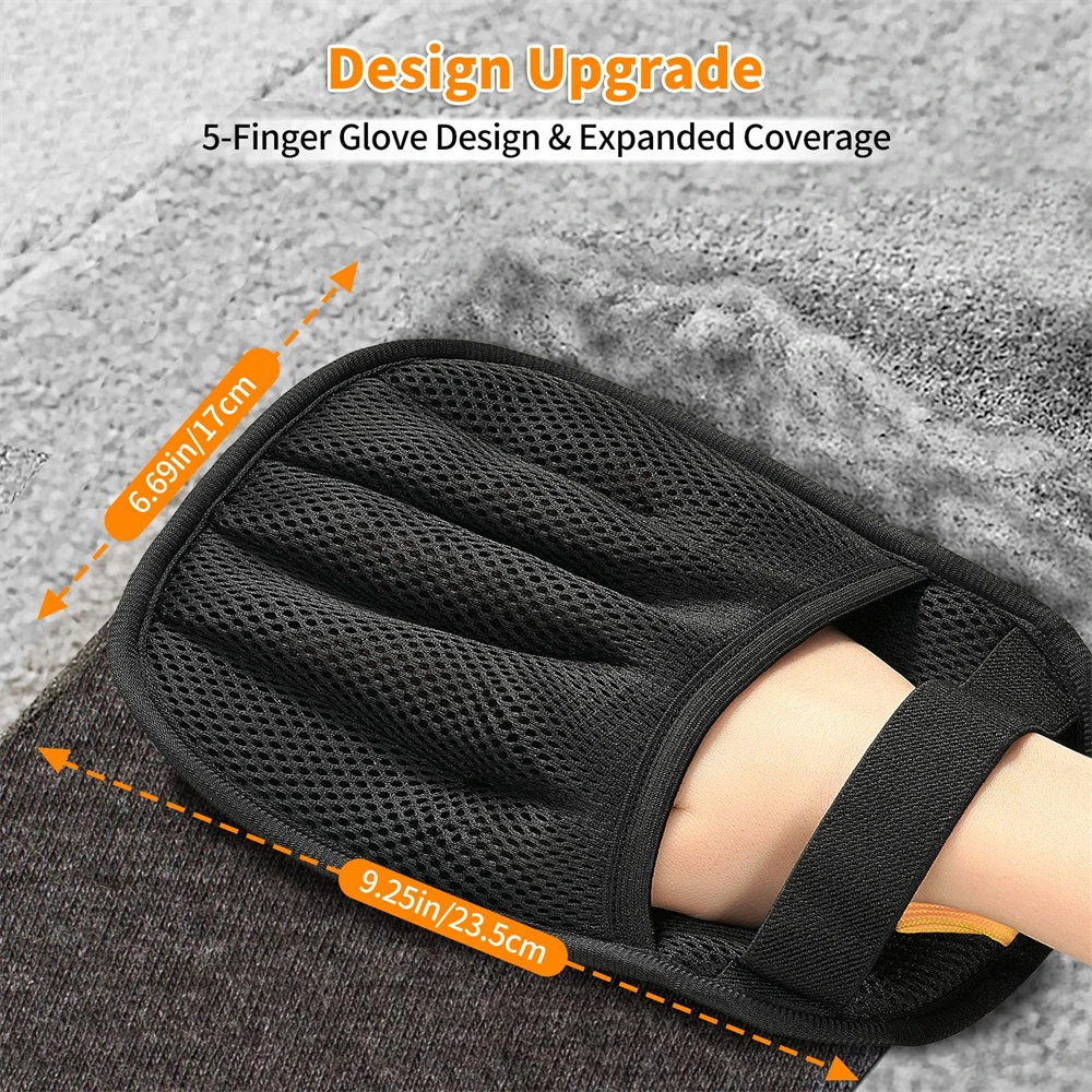 NONECN Five Finger Electrostatic Pet Hair Removal Gloves image 2