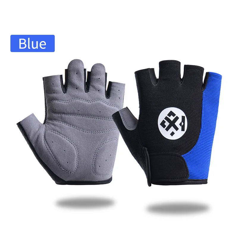 Padded Half Finger Anti-Slip Cycling Gloves - Breathable and Shock-Absorbing Design for Enhanced Comfort