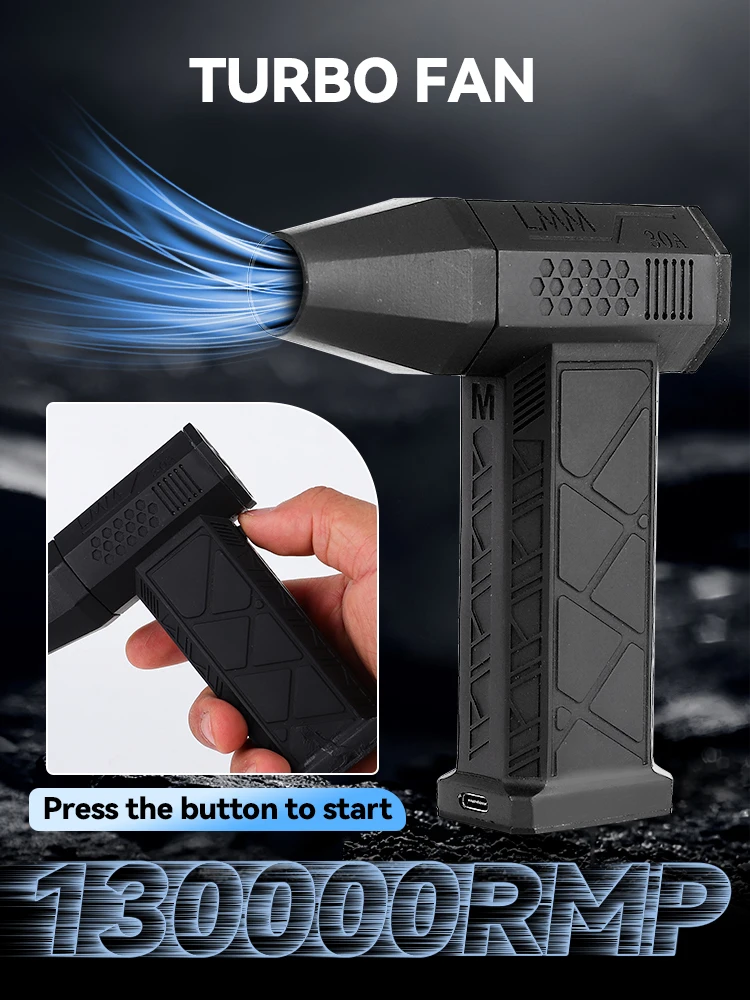 Mini Powerful Air Blower 130000RPM Turbo Jet Fan Outdoor Portable BBQ Electric Blower Car Dryer Powerful Computer Dust Blowing C air blower