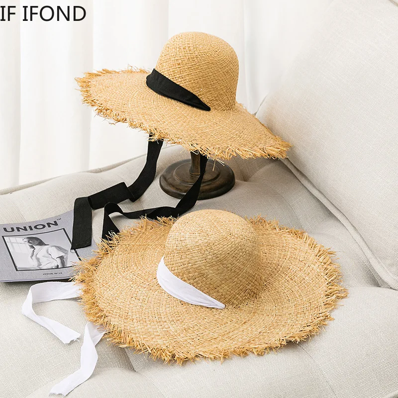 New 100% Natural Raffia Straw Hat For 