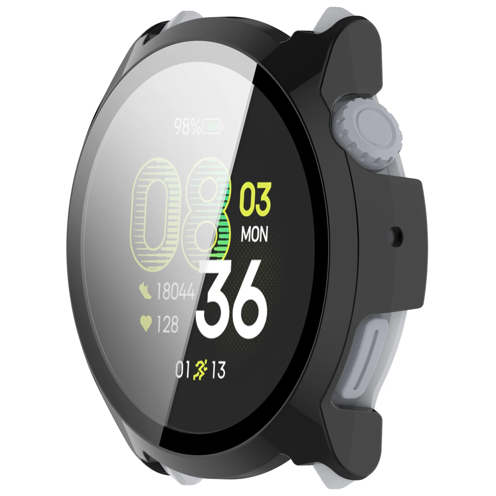 Enhanced Sport Watch Case with 9H Tempered Glass Protector