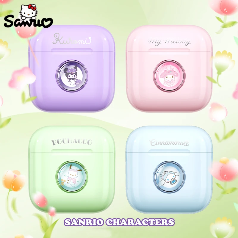 

Подарочная оригинальная гарнитура Melody Sanrio, гарнитура Bluetooth Kawaii Cinnamoroll, музыкальные беспроводные наушники, наушники Kuromi, подарок любимой девушке